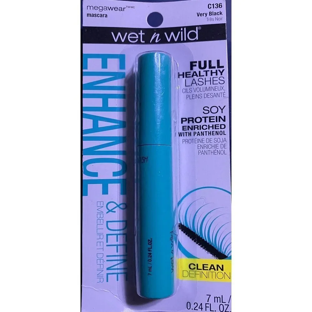 Wet and Wild Enhance and Define Megawear Mascara, Black, 1 Oz, 0.24 Fl Oz Black